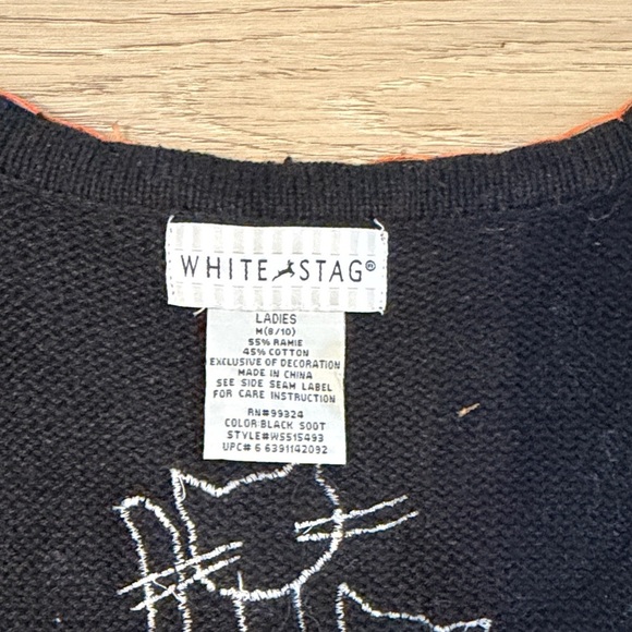 Vintage Cat Themed Black Knit Vest - Picture 6 of 7